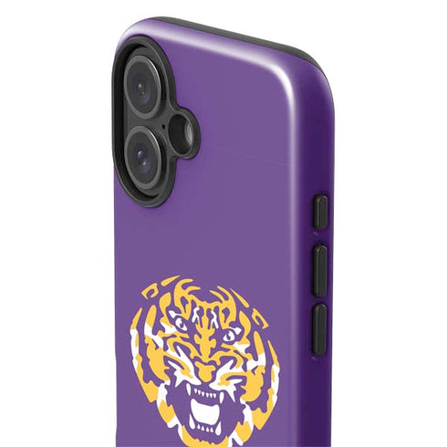 LSU Purple Tiger Mascot iPhone 16 Impact Case